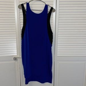 NWT Nordstrom Lush Royal Blue Black Dress Large